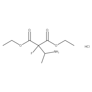 Diethyl 2-(1-aminoethyl)-2-fluoropropanedioate;hydrochloride结构式