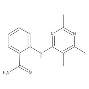 2-[(2,5,6-Trimethylpyrimidin-4-yl)amino]benzamide结构式