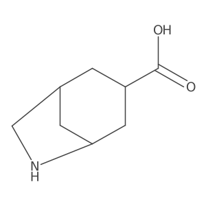 rac-(1R,3R,5R)-6-azabicyclo[3.2.1]octane-3-carboxylic acid结构式