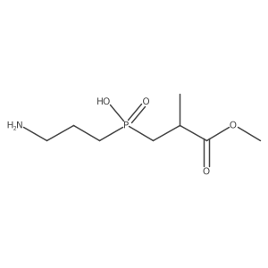 (3-Aminopropyl)(3-methoxy-2-methyl-3-oxopropyl)phosphinic acid Structure