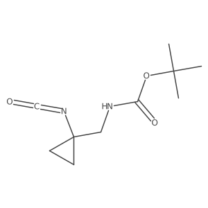 tert-butyl N-[(1-isocyanatocyclopropyl)methyl]carbamate结构式