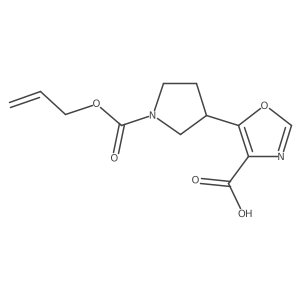 5-{1-[(Prop-2-en-1-yloxy)carbonyl]pyrrolidin-3-yl}-1,3-oxazole-4-carboxylic acid结构式