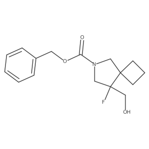 Benzyl 8-fluoro-8-(hydroxymethyl)-6-azaspiro[3.4]octane-6-carboxylate结构式