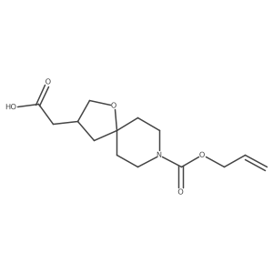2-{8-[(Prop-2-en-1-yloxy)carbonyl]-1-oxa-8-azaspiro[4.5]decan-3-yl}acetic acid结构式