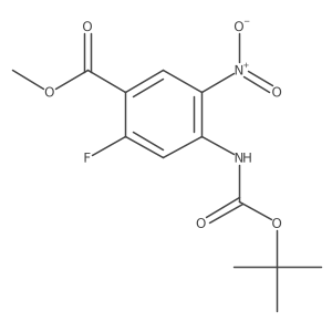 Methyl 4-{[(tert-butoxy)carbonyl]amino}-2-fluoro-5-nitrobenzoate结构式