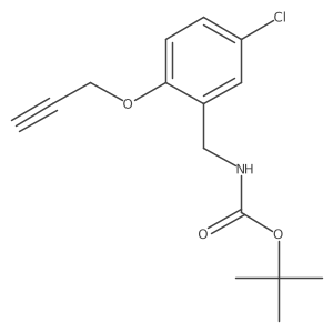 tert-butyl N-{[5-chloro-2-(prop-2-yn-1-yloxy)phenyl]methyl}carbamate Structure