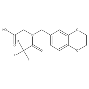 2-{N-[(2,3-dihydro-1,4-benzodioxin-6-yl)methyl]-2,2,2-trifluoroacetamido}acetic acid结构式