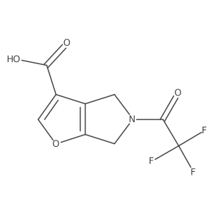 5-(2,2,2-trifluoroacetyl)-4H,5H,6H-furo[2,3-c]pyrrole-3-carboxylic acid结构式