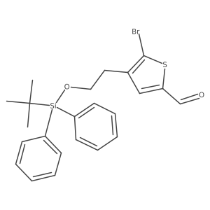 5-Bromo-4-(2-((tert-butyldiphenylsilyl)oxy)ethyl)thiophene-2-carbaldehyde结构式
