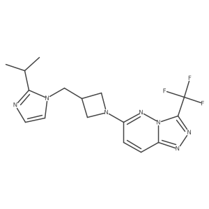 2-(propan-2-yl)-1-({1-[3-(trifluoromethyl)-[1,2,4]triazolo[4,3-b]pyridazin-6-yl]azetidin-3-yl}methyl)-1H-imidazole结构式