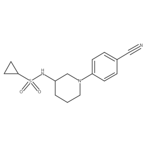 N-[1-(4-cyanophenyl)piperidin-3-yl]cyclopropanesulfonamide结构式