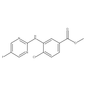 Methyl 4-chloro-3-((5-fluoropyrimidin-2-yl)amino)benzoate结构式