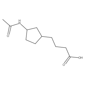 4-(3-Acetamidocyclopentyl)butanoic acid Structure
