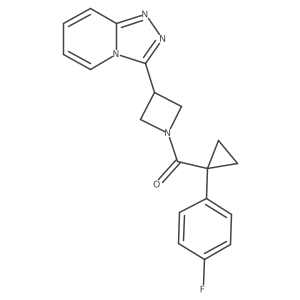 1-[1-(4-Fluorophenyl)cyclopropanecarbonyl]-3-{[1,2,4]triazolo[4,3-a]pyridin-3-yl}azetidine结构式