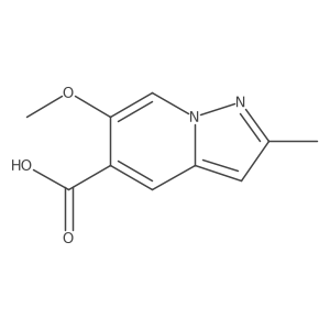 6-Methoxy-2-methylpyrazolo[1,5-a]pyridine-5-carboxylic acid结构式