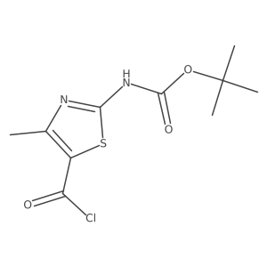 Tert-butyl (5-(chlorocarbonyl)-4-methylthiazol-2-yl)carbamate结构式