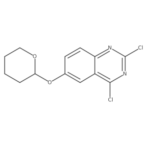 2,4-Dichloro-6-(tetrahydropyran-2-yloxy)quinazoline结构式