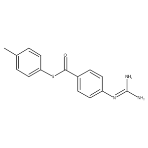 S-(4-Methylphenyl) 4-[(aminoiminomethyl)amino]benzenecarbothioate Structure