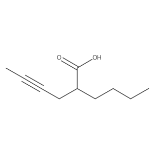 2-Butyl-4-hexynoic acid Structure