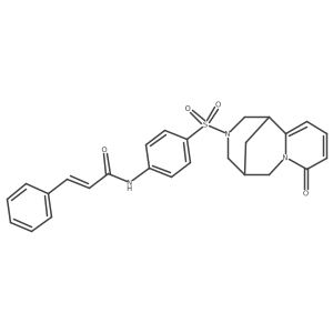 (Z)-N-(4-((8-oxo-5,6-dihydro-1H-1,5-methanopyrido[1,2-a][1,5]diazocin-3(2H,4H,8H)-yl)sulfonyl)phenyl)-3-phenylacrylamide结构式