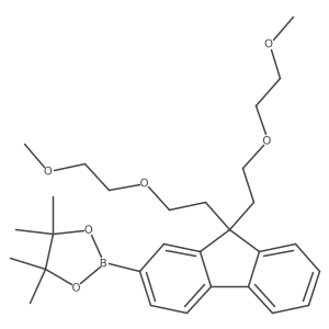 2-[9,9-Bis[2-(2-methoxyethoxy)ethyl]-9H-fluoren-2-yl]-4,4,5,5-tetramethyl-1,3,2-dioxaborolane Structure