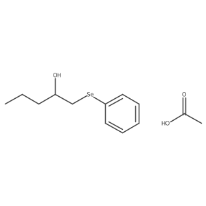 acetic acid;(2R)-1-phenylselanylpentan-2-ol结构式