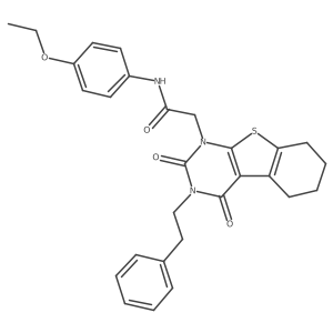 2-[2,4-dioxo-3-(2-phenylethyl)-3,4,5,6,7,8-hexahydro[1]benzothieno[2,3-d]pyrimidin-1(2H)-yl]-N-(4-ethoxyphenyl)acetamide Structure