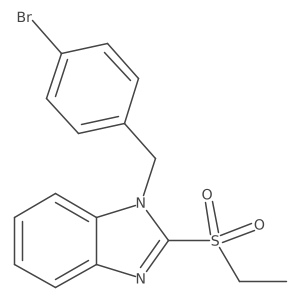 1-(4-bromobenzyl)-2-(ethylsulfonyl)-1H-benzo[d]imidazole结构式