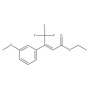 Ethyl (E)-4,4,4-trifluoro-3-(3-methoxyphenyl)but-2-enoate结构式