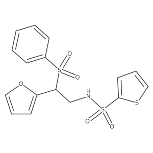 N-[2-(benzenesulfonyl)-2-(furan-2-yl)ethyl]thiophene-2-sulfonamide Structure