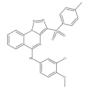 N-(3-chloro-4-methoxyphenyl)-3-[(4-methylphenyl)sulfonyl][1,2,3]triazolo[1,5-a]quinazolin-5-amine结构式