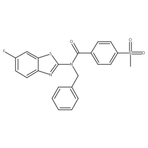 N-benzyl-N-(6-fluorobenzo[d]thiazol-2-yl)-4-(methylsulfonyl)benzamide Structure