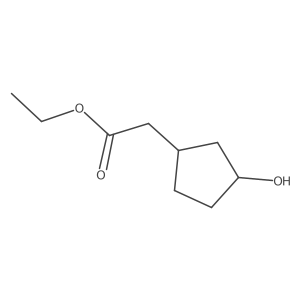 Ethyl 2-(3-hydroxycyclopentyl)acetate结构式