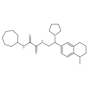 N-cycloheptyl-N'-[2-(1-methyl-1,2,3,4-tetrahydroquinolin-6-yl)-2-pyrrolidin-1-ylethyl]ethanediamide结构式