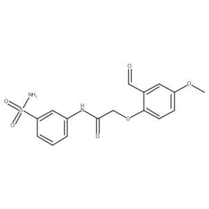 2-(2-formyl-4-methoxyphenoxy)-N-(3-sulfamoylphenyl)acetamide结构式