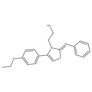 (Z)-2-(4-(4-ethoxyphenyl)-2-(phenylimino)thiazol-3(2H)-yl)ethanol结构式