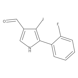 5-(2-fluorophenyl)-4-iodo-1H-pyrrole-3-carbaldehyde Structure