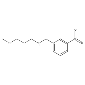 3-Methoxy-N-(3-nitrobenzyl)propan-1-amine结构式