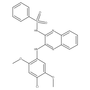 n-(3-(4-Chloro-2,5-dimethoxy-phenylamino)quinoxalin-2-yl)benzenesulfonamide Structure