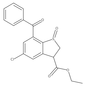 Ethyl 7-benzoyl-5-chloro-2,3-dihydro-1-oxo-benzothiophene-3-carboxylate Structure