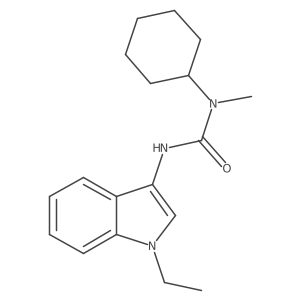 1-cyclohexyl-3-(1-ethyl-1H-indol-3-yl)-1-methylurea Structure