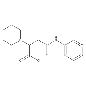 4-Oxo-2-(piperidin-1-yl)-4-(pyridin-3-ylamino)butanoic acid结构式