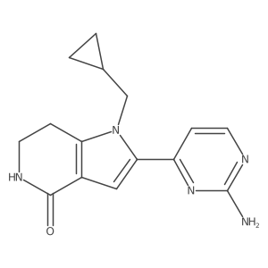 2-(2-Amino-pyrimidin-4-yl)-1-cyclopropylmethyl-1,5,6,7-tetrahydro-pyrrolo[3,2-c]pyridin-4-one Structure