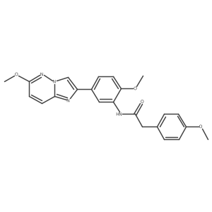N-(2-methoxy-5-(6-methoxyimidazo[1,2-b]pyridazin-2-yl)phenyl)-2-(4-methoxyphenyl)acetamide结构式
