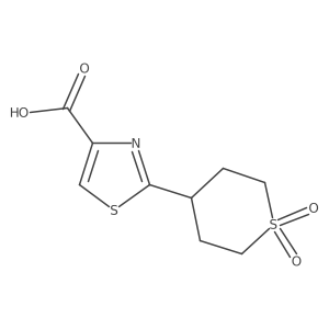 2-(1,1-Dioxidotetrahydro-2H-thiopyran-4-yl)thiazole-4-carboxylic acid Structure