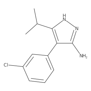 4-(3-chlorophenyl)-3-isopropyl-1H-pyrazol-5-amine结构式