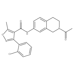 N-(2-acetyl-1,2,3,4-tetrahydroisoquinolin-7-yl)-3-(2-chlorophenyl)-5-methylisoxazole-4-carboxamide Structure