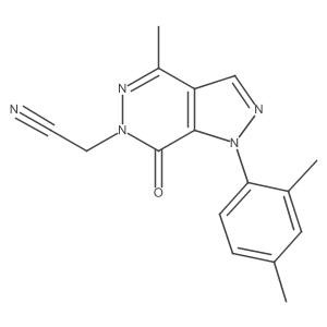 2-(1-(2,4-dimethylphenyl)-4-methyl-7-oxo-1H-pyrazolo[3,4-d]pyridazin-6(7H)-yl)acetonitrile Structure
