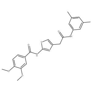 N-(4-(2-((3,5-dimethylphenyl)amino)-2-oxoethyl)thiazol-2-yl)-3,4-dimethoxybenzamide结构式