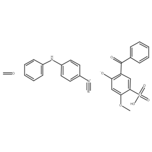4-Anilinobenzene-1-diazonium 2-benzoyl-5-methoxy-4-sulfophenolate--formaldehyde (1/1/1) Structure